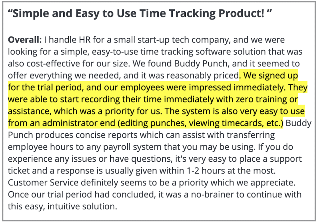 Buddy Punch Review: "Simple and Easy to Use Time Tracking Product!"