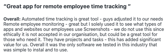 Workpuls review: "Great app for remote employee time tracking"