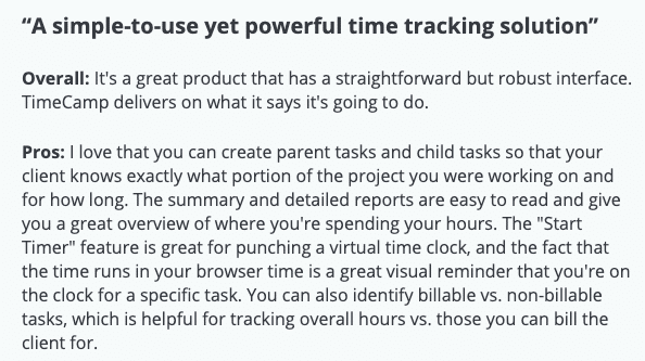 TimeCamp review: "A simple-to-use yet powerful time tracking solution"