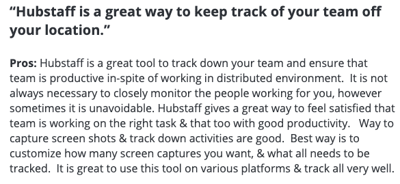 Hubstaff review: "Hubstaff is a great way to keep track of your team off your location."