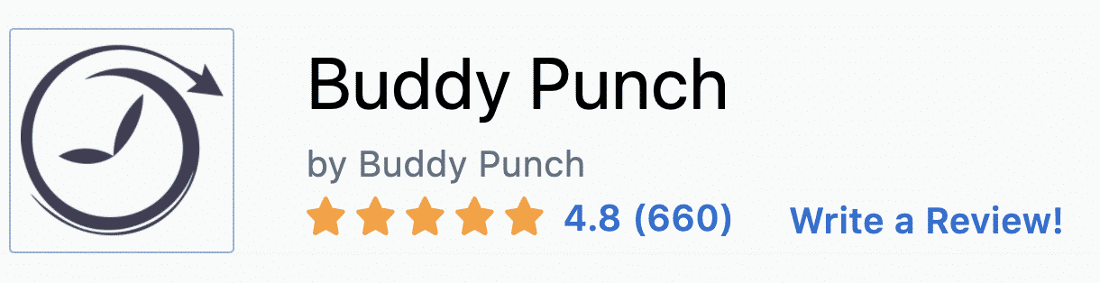 Buddy Punch has 660 reviews on Capterra and 4.8 out of 5 stars.