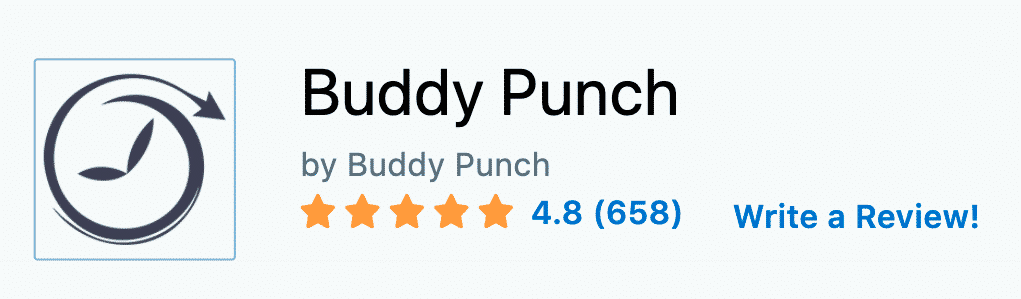Buddy Punch received 4.8 out of 5 stars over 658 reviews.
