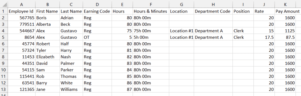 Export timesheets to Excel or directly to your payroll software. 