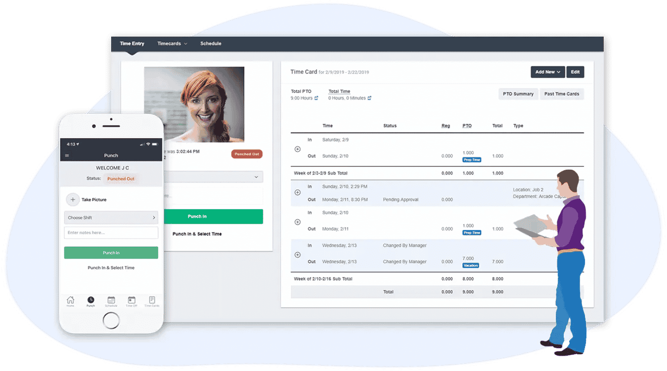 The Buddy Punch Dashboard Interface