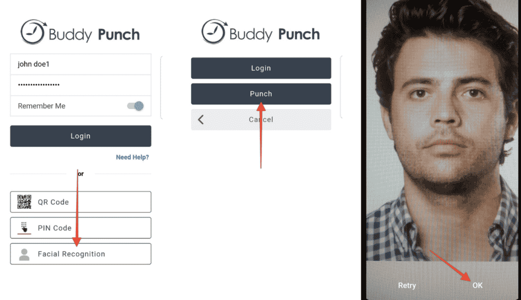 Facial Recognition Punch with Buddy Punch