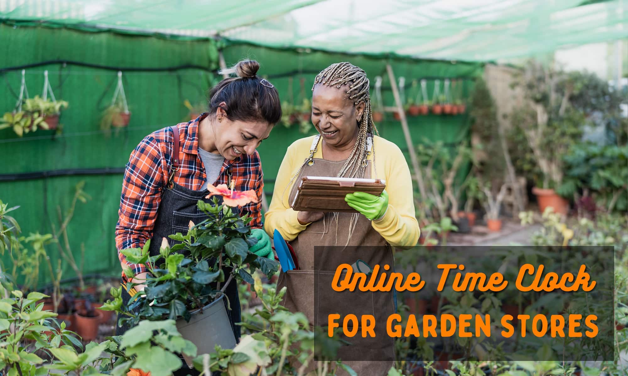 online time clock for garden stores