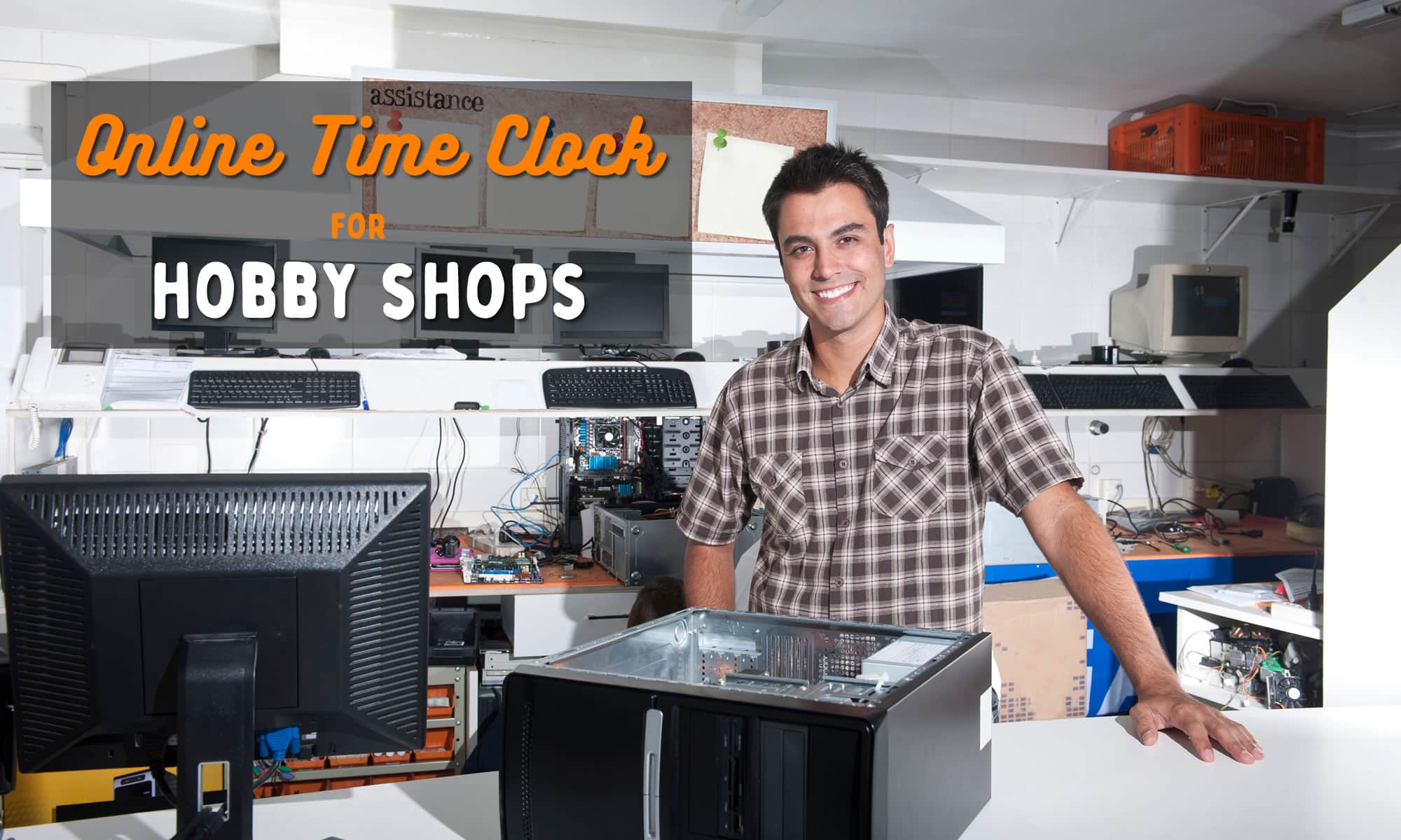 online time clock for hobby shop