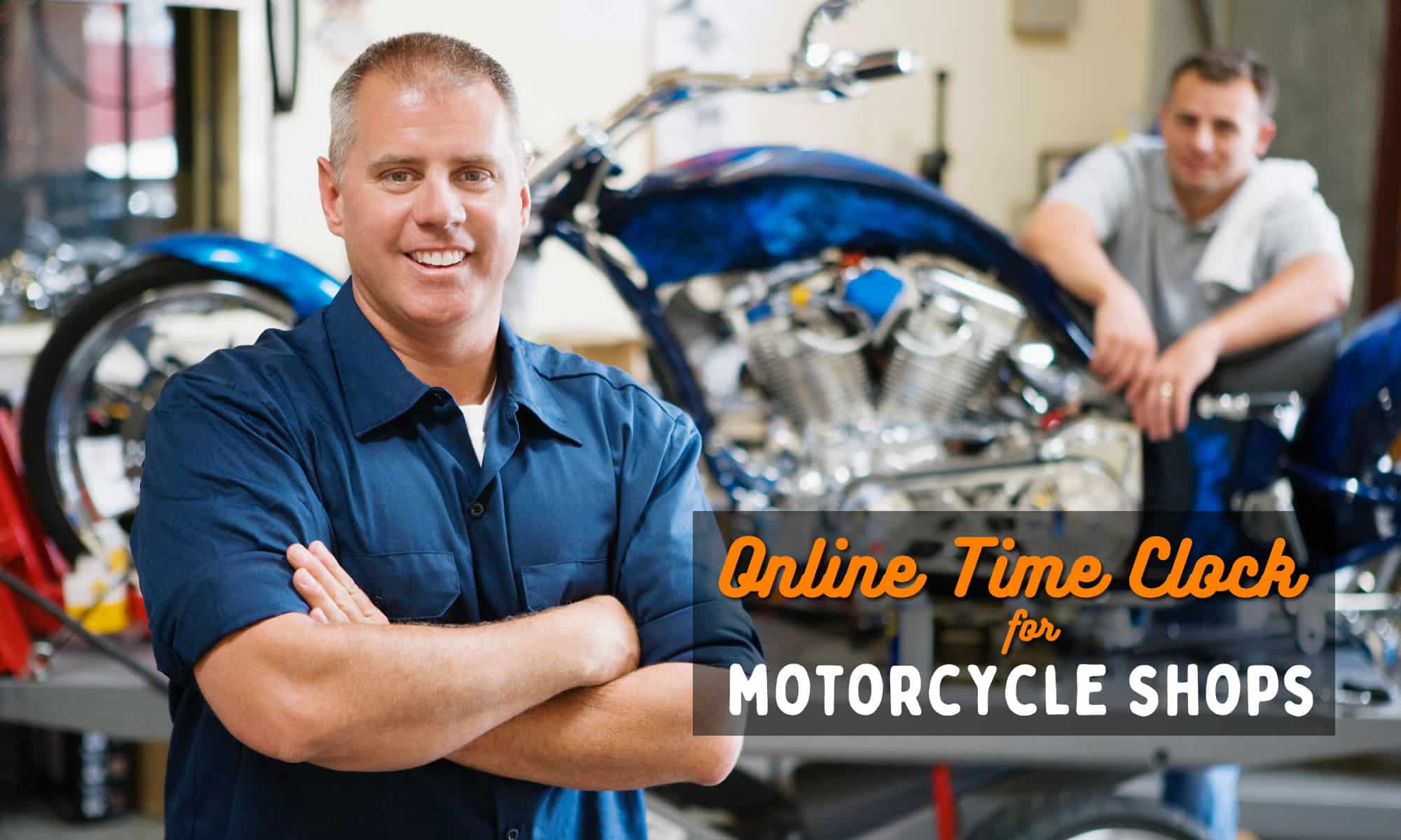 online time clock for motorcycle shop