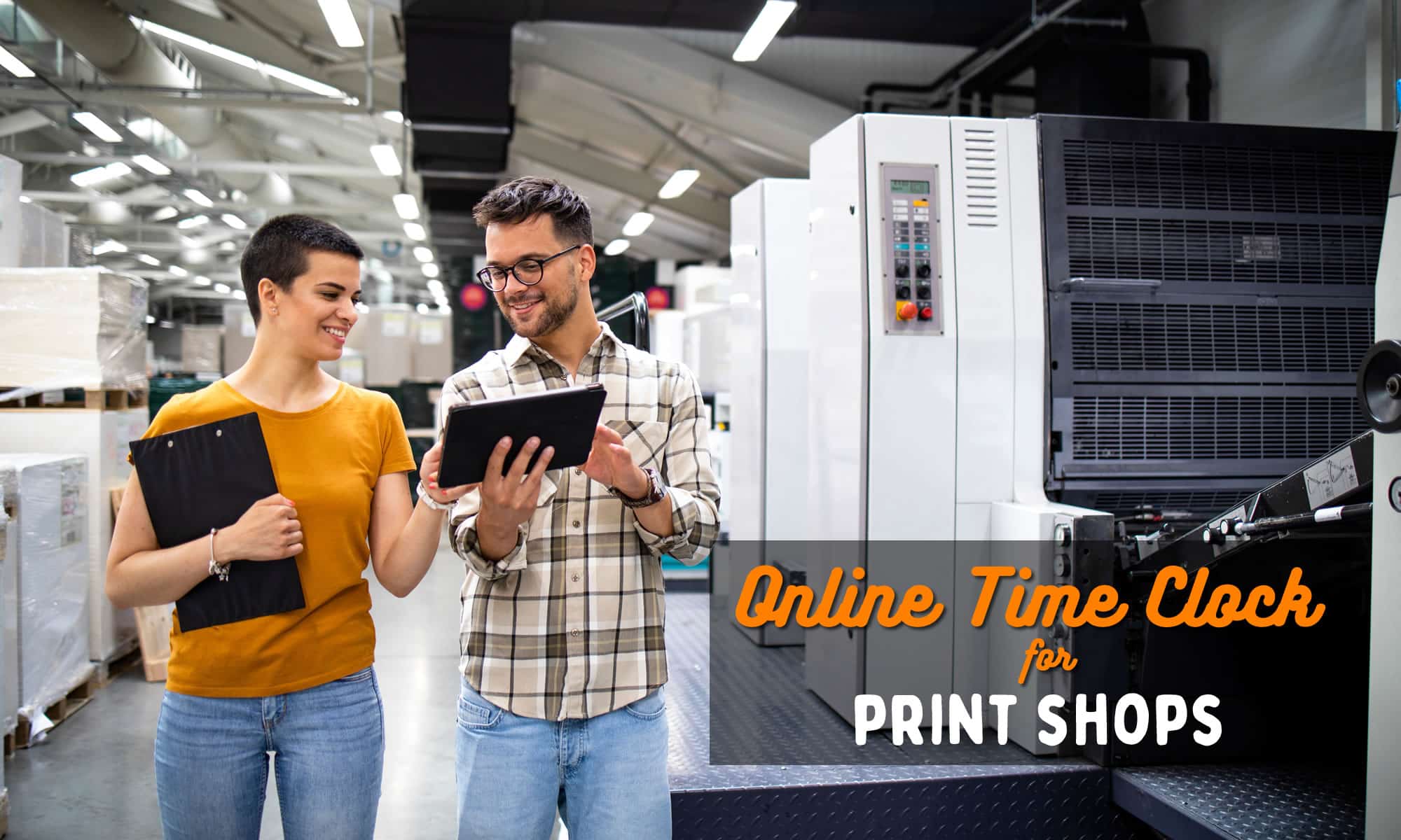 online time clock for print shop