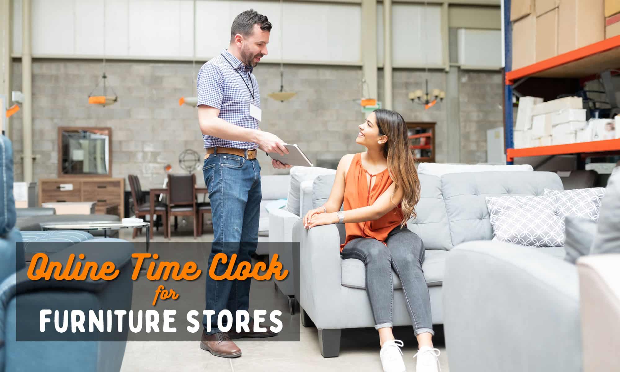 online time clock for furniture store