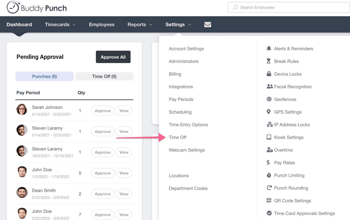 Customize your time off settings