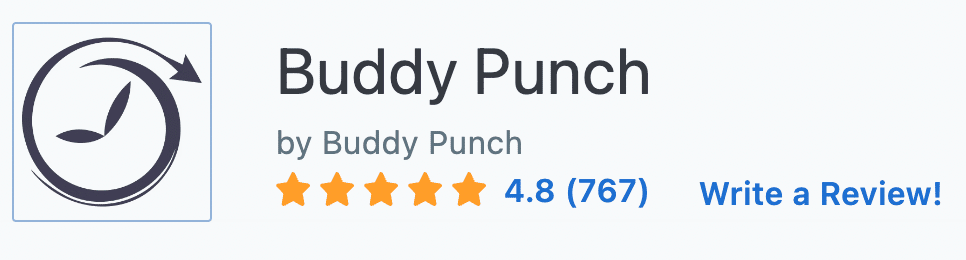 Buddy Punch's Capterra Reviews: 767 reviews and 4.8 stars