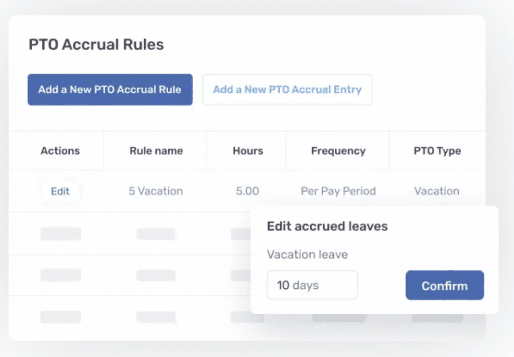 Adding a new PTO Accrual Rule in Buddy Punch