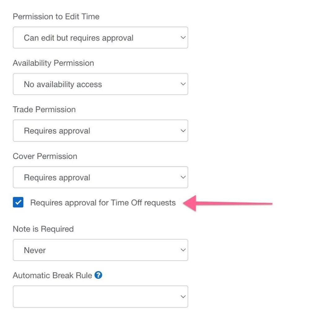 Require Approval for Certain Employees Time Off Requests within Buddy Punch