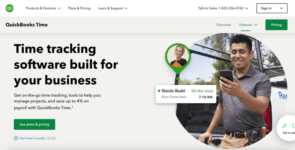 QuickBooks Time homepage: Time tracking software built for your business