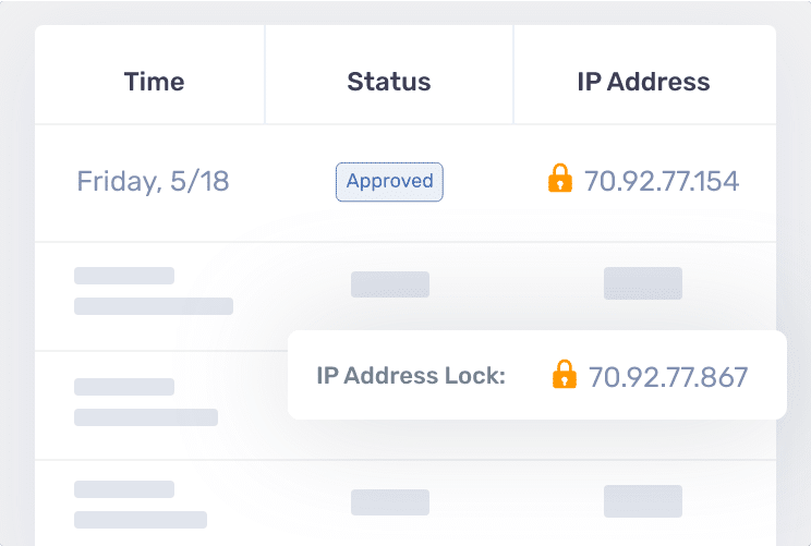 IP address locking to keep accurate timesheets