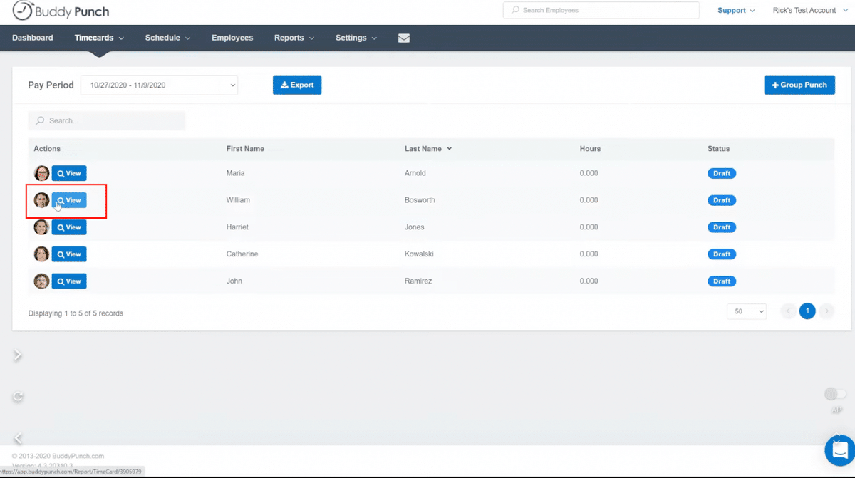 How to use Buddy Punch to track employee hours.