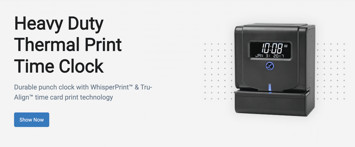 Heavy Duty Thermal Print Time Clock