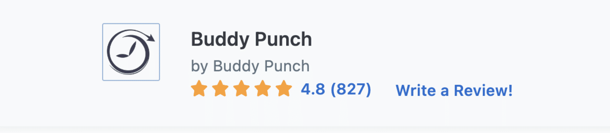 Buddy Punch received 4.8 out of 5 stars on Capterra. 