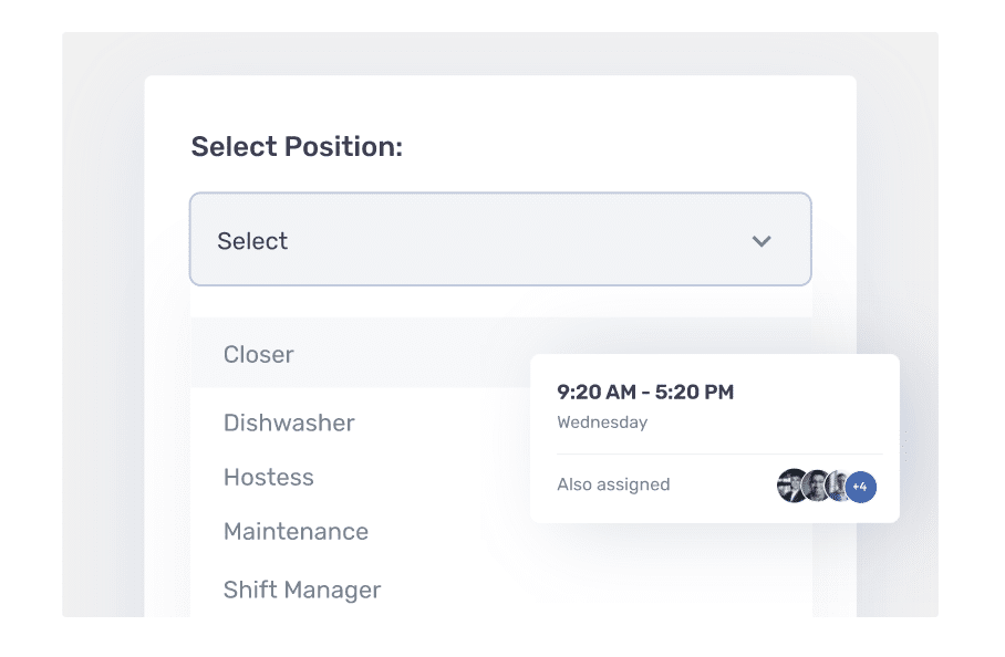 Add positions to work schedules.