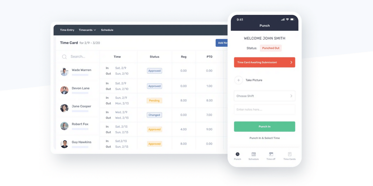 Buddy Punch time tracking software.