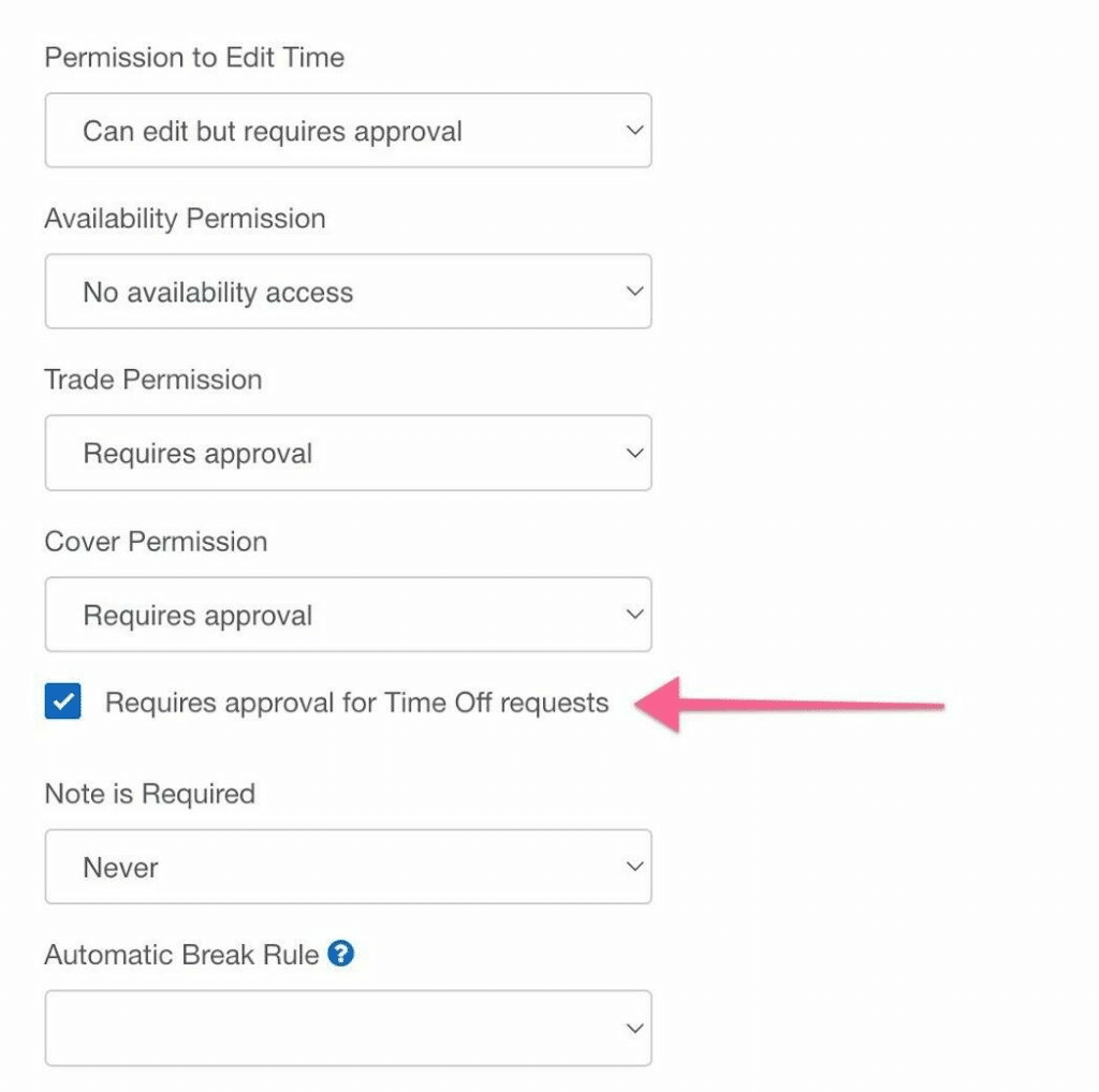 Require Approval for Certain Employees Time Off Requests within Buddy Punch