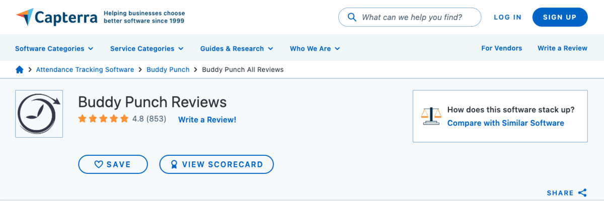 Buddy Punch on Capterra. 