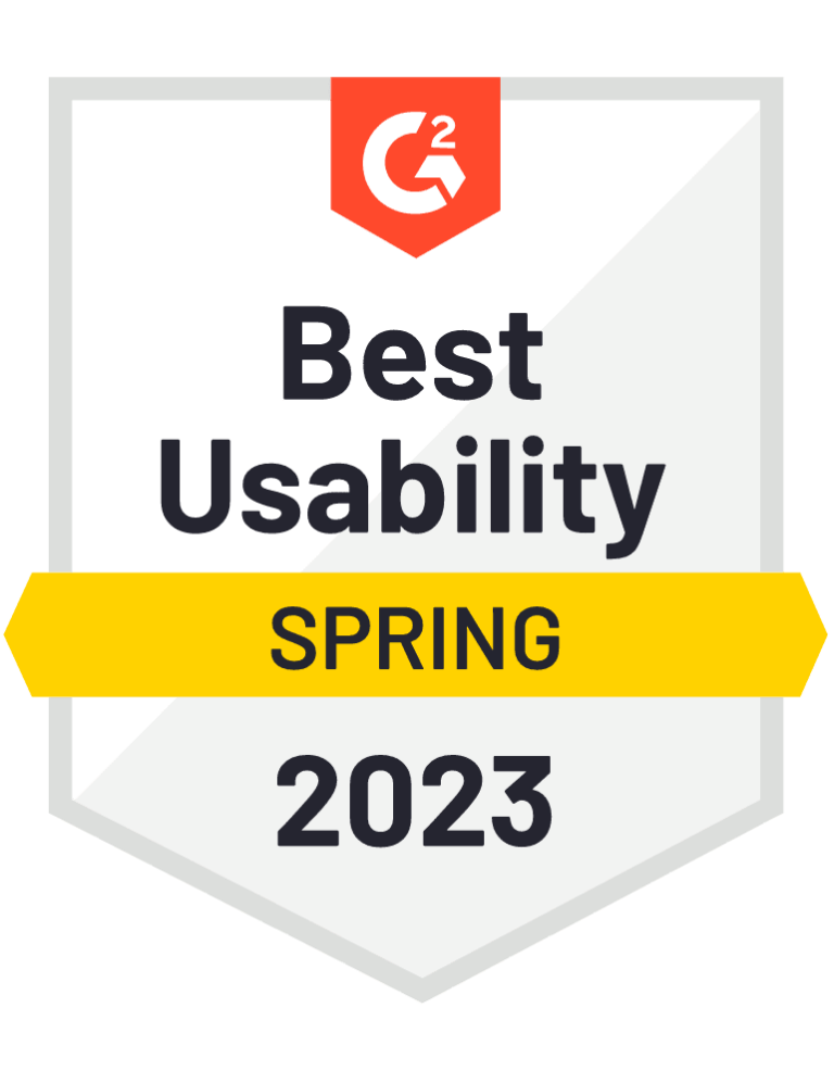 Best usability spring 2023 badge