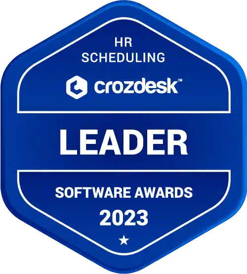 The scheduling crozdesk leader software award badge