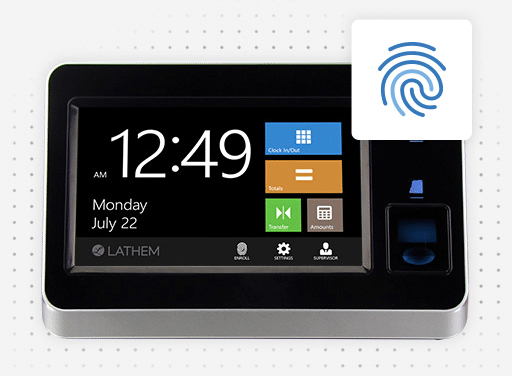 Fingerprint Time Clock System & Badge Scanner by Lathem