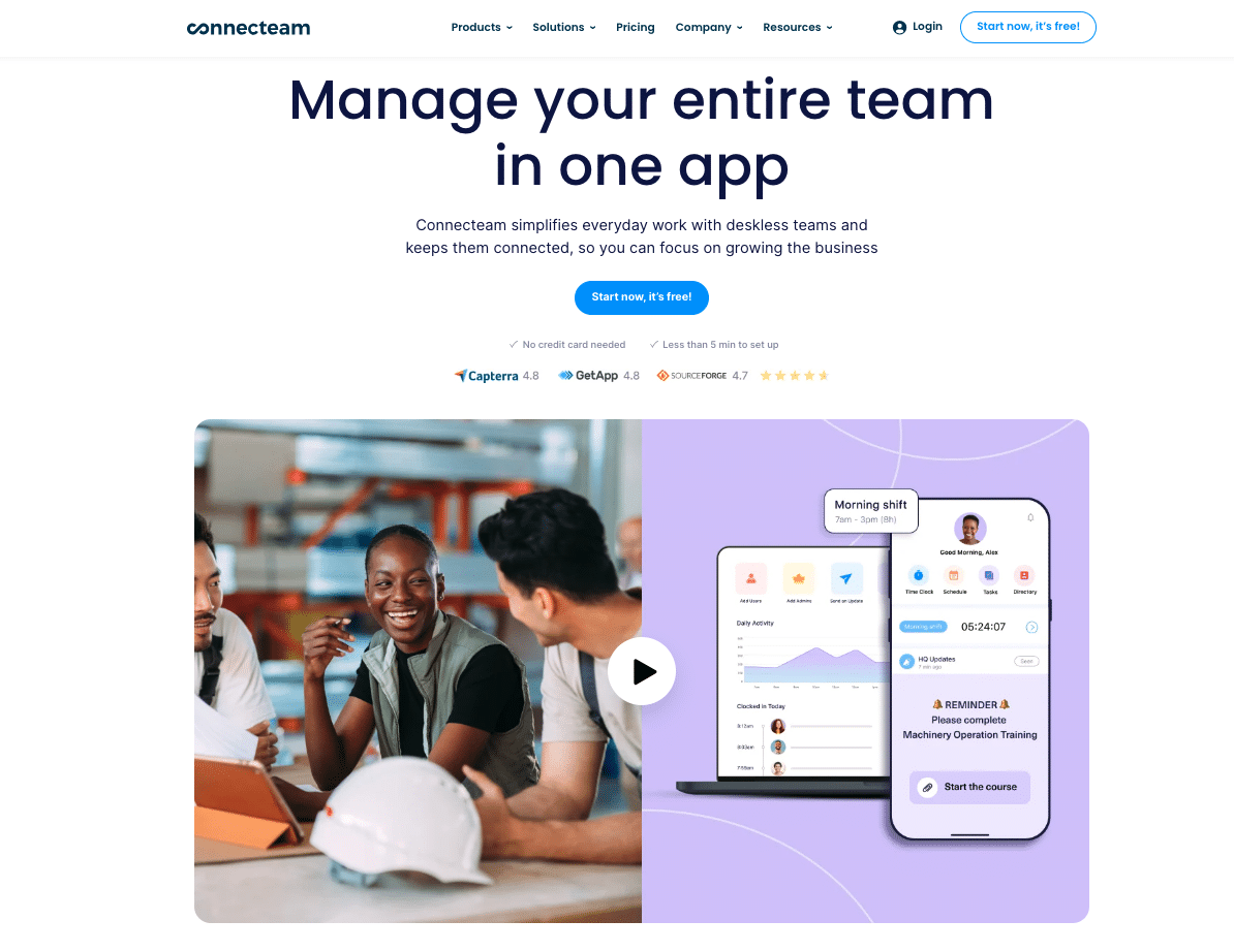 Connecteam homepage