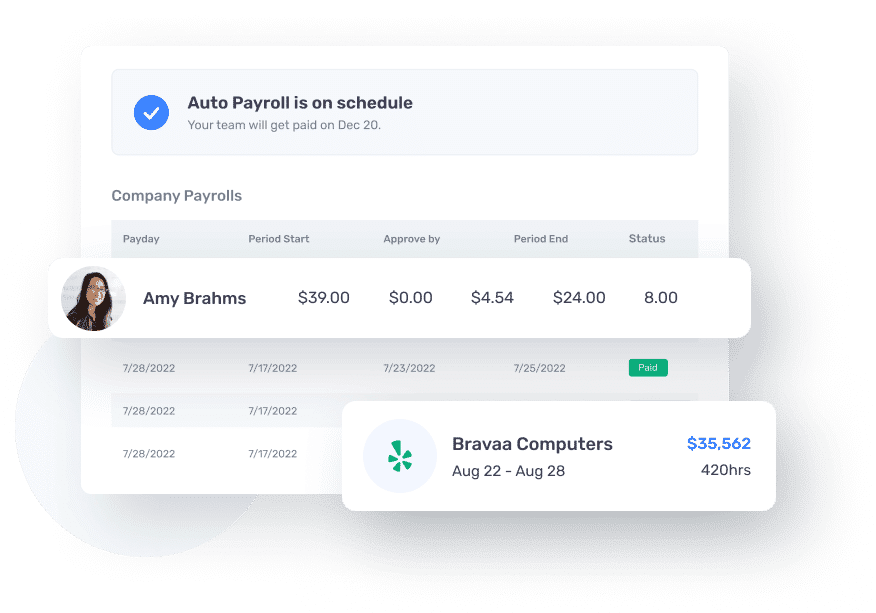 built-in payroll processing