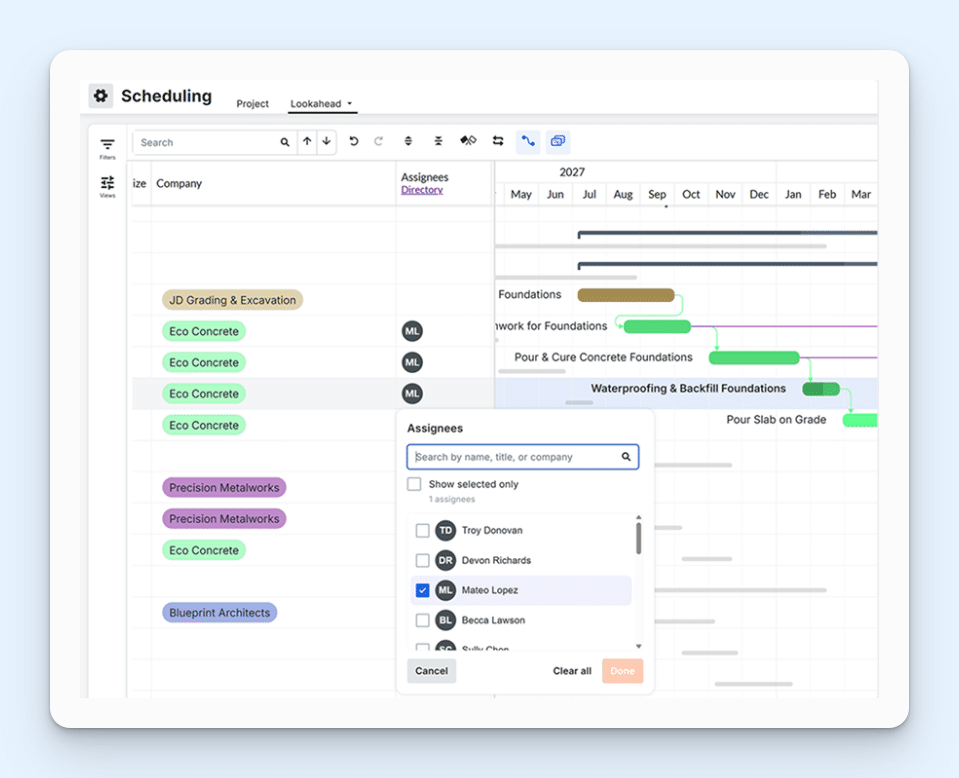 procore screenshot