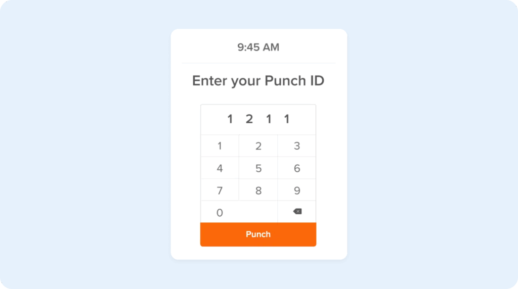 Image of 7shift's clock-in clock-out kiosk with PIN punching