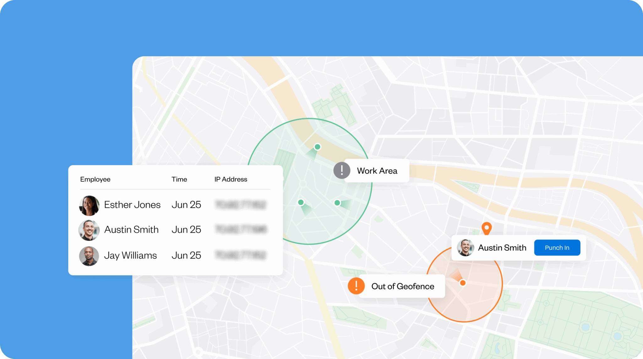 Image of Buddy Punch's geofencing feature