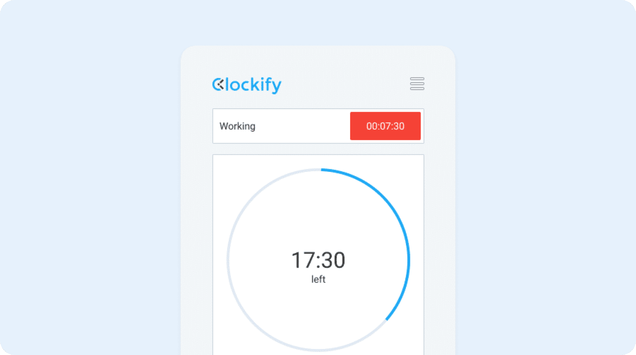 Image of Clockify's Pomodoro timer feature