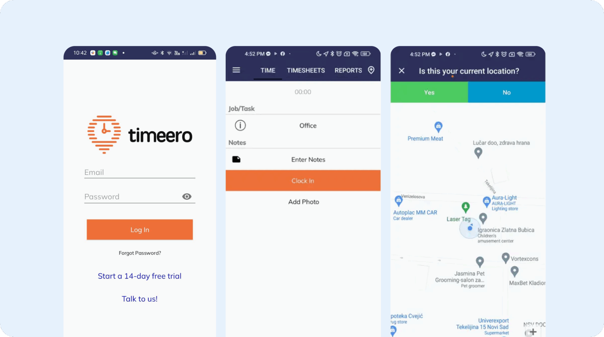 Image of Timeero's mobile apps