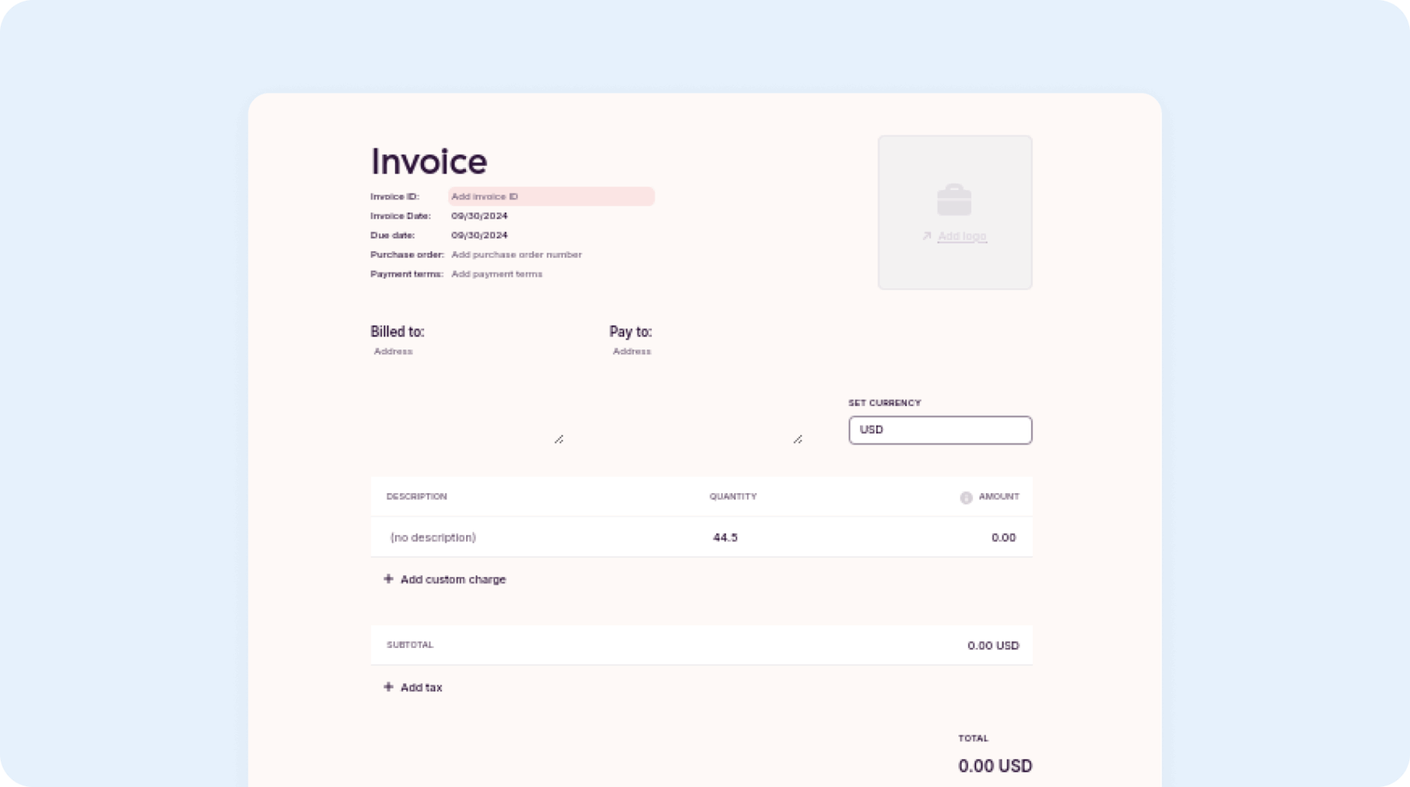 Image of Toggl Track's client invoicing feature
