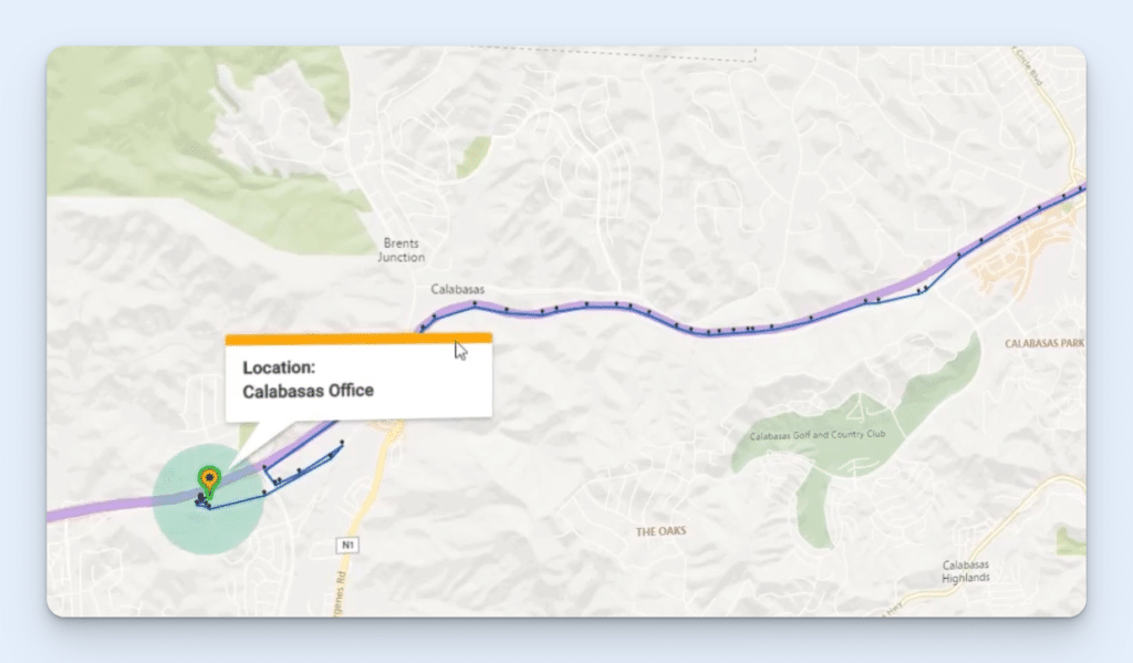 Image showing ExakTime's location tracking capabilities