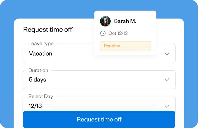 Track time-off requests