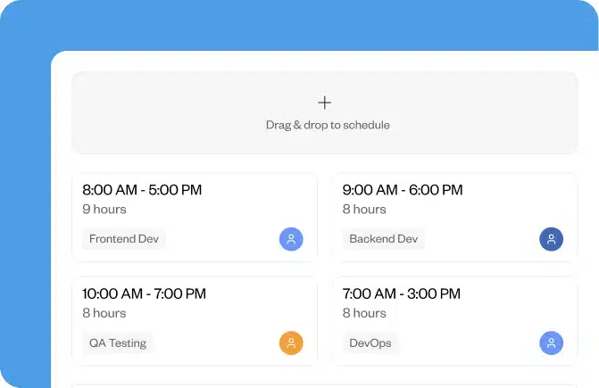 Easily create schedules