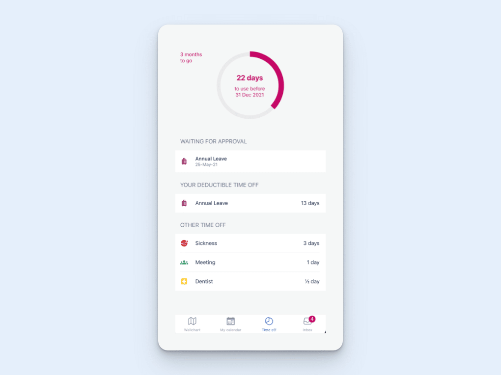 Image of Timetastic's mobile app