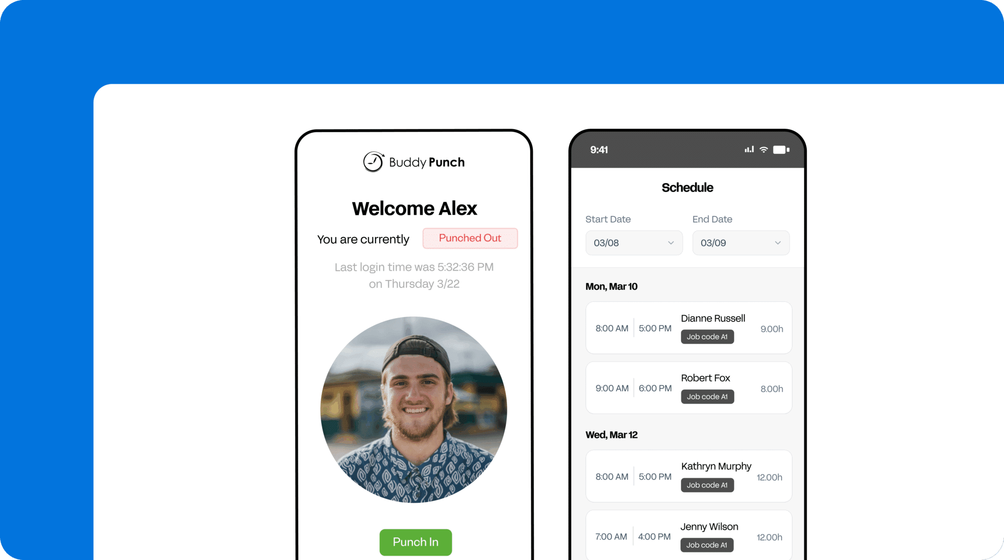 Image showing Buddy Punch's mobile app
