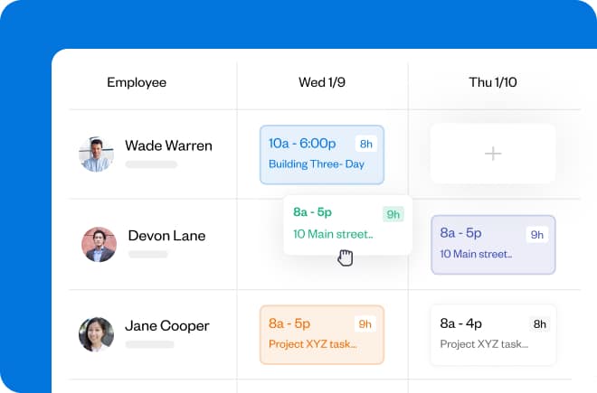 Drag-and-drop scheduler