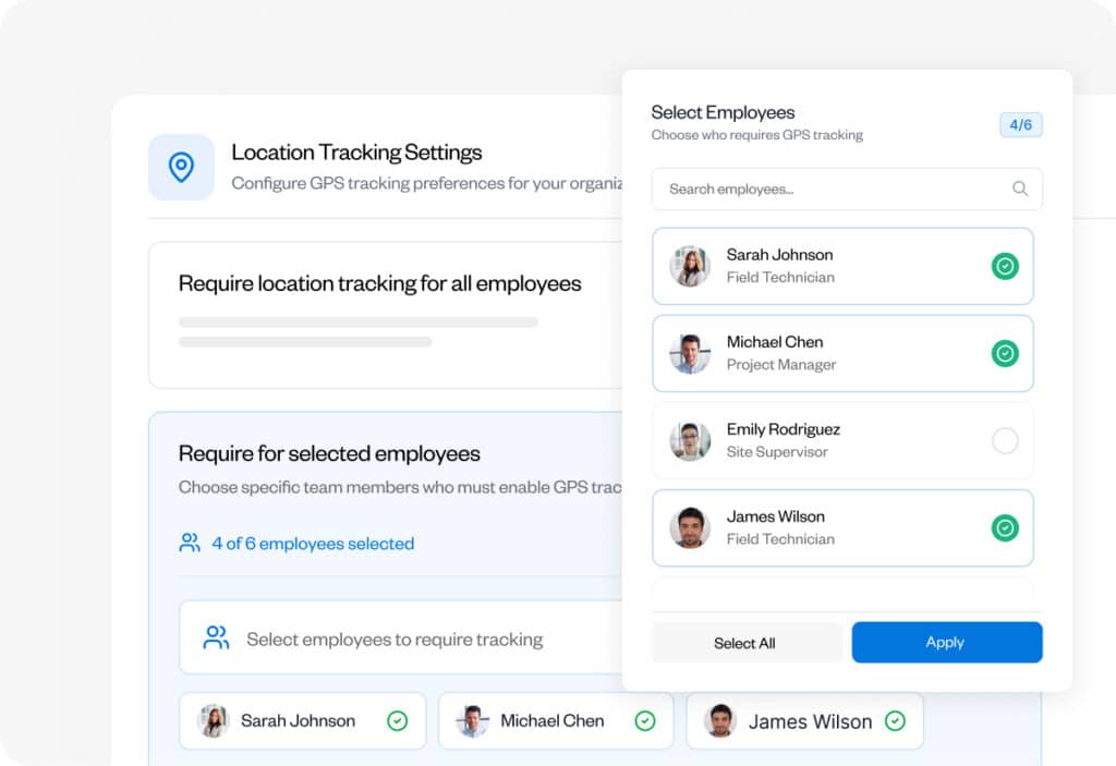 Customizable settings