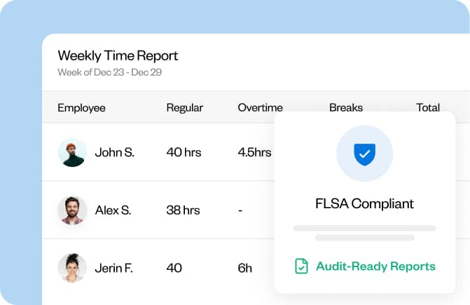 FLSA compliant time tracking