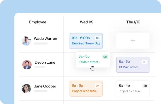 Location-based scheduling