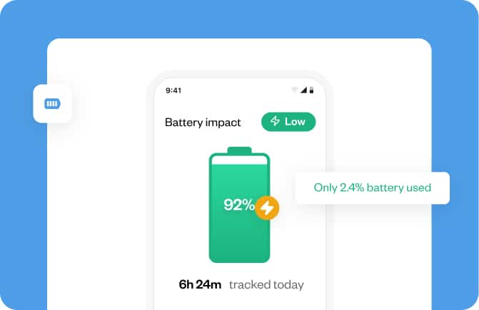 Minimal battery drain