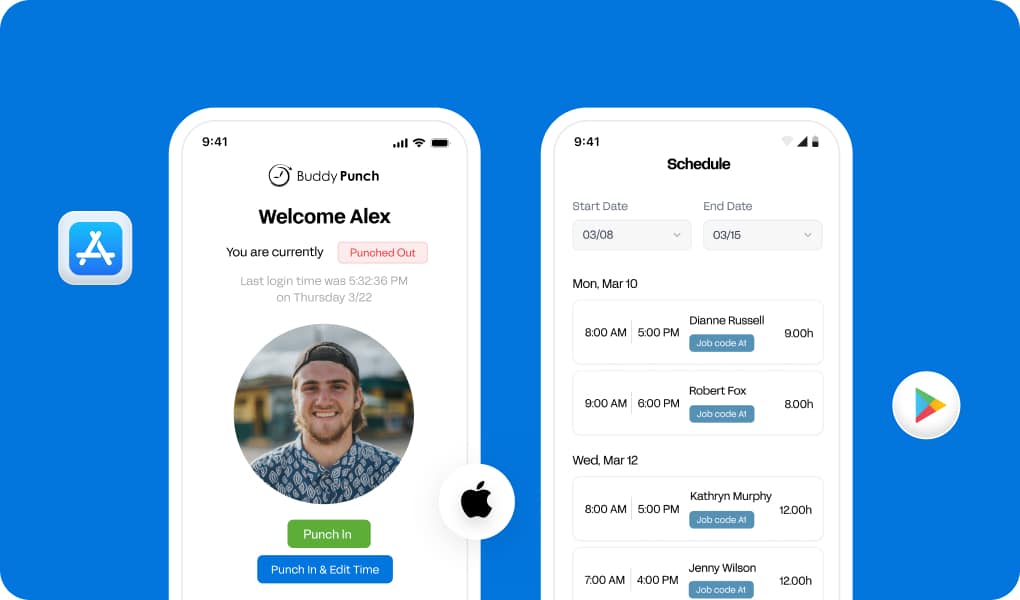 Mobile time tracking apps