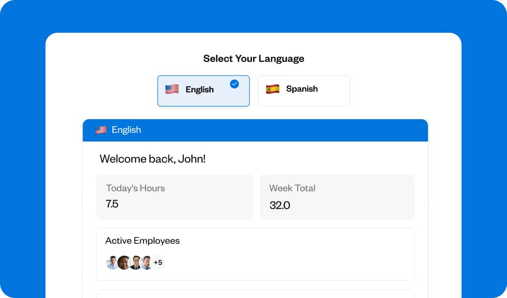 Multi-language interface